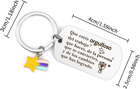 Keychain Inspirational Llavero Motivaci Spanish Friend Gifts Valentines Day Regalos Para Mujer Teacher Gifts Nurse gifts Coworkers gift Retirement Gift Motivational gift Boss Presents Christmas in Saudi Arabia