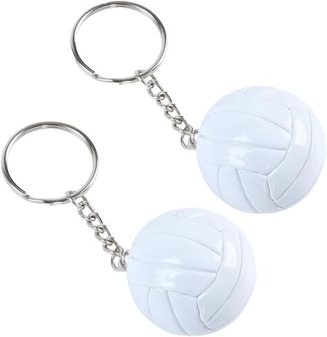2 Pcs Volleyball Keychains,Volleyball Keychain with KeyRing,Mini Sport Ball Key Chain for Backpack in Saudi Arabia