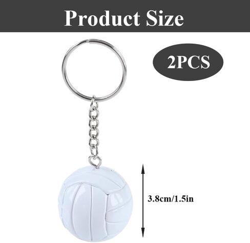 2 Pcs Volleyball Keychains,Volleyball Keychain with KeyRing,Mini Sport Ball Key Chain for Backpack in Saudi Arabia