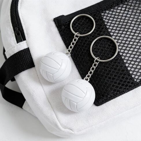 2 Pcs Volleyball Keychains,Volleyball Keychain with KeyRing,Mini Sport Ball Key Chain for Backpack in Saudi Arabia