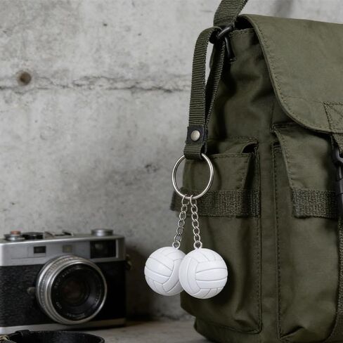 2 Pcs Volleyball Keychains,Volleyball Keychain with KeyRing,Mini Sport Ball Key Chain for Backpack in Saudi Arabia