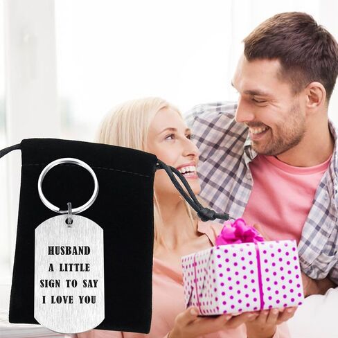 CPLJW Husband Fathers Day Keychain - Birthday Gifts from Wife, I Love You Gift for Him, Husband Fathers Day Birthday Anniversary Idea Engraved Keychain Gift in Kuwait