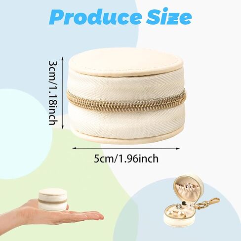 Jewelry Ring Holder Keychain, Mini Travel Jewelry Case Portable Sports Travel Ring Holder Box for Women Man Rings Earrings Necklace Storage in Saudi Arabia