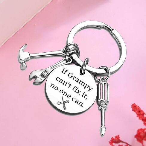 Grandad Gift from Granddaughter Grandson Funny Grampy Keychain Gift for Grandpa Father's Day Gifts Christmas Birthday Gifts for Grandad Grandpa in Saudi Arabia