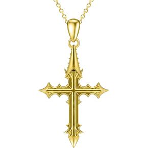 Christian Gift 14k Gold Cross Necklace for Women Gold Cross Pendant Necklaces Religious Faith Jewelry for Her Birthday Christmas Mothers Day Gifts for Mom Wife Girlfriend in Saudi Arabia