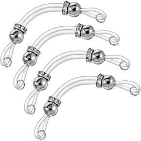 2Pairs Nipple Rings Non Piercing, Adjustable Silicone Fake Nipple Rings with Stainless Steel Beads, Faux Nipples Piercing for Women Men Adult Unisex in Saudi Arabia