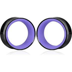 DOEARKO 2Pcs Ear Gauges Hollow 316L Stainless Steel Double Flared Ear Plugs Tunnels Stretcher Body Piercing Earring Jewelry for Women Men 2G(6mm)-1"(25mm) in Saudi Arabia