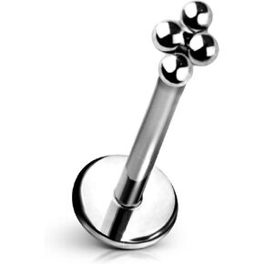 Cords Club Atomic Love Flat Back Stud – ASTM-F136 Implant Grade Titanium - Push Pin Design for Sensitive Ears (Single Earring) in Saudi Arabia