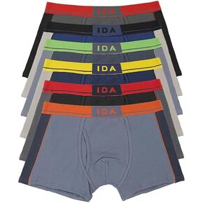 vkwear SPACH Men's Cotton Blend Elastic Waist Soft Cotton Boxer Briefs 7840A 12 Pack in Kuwait
