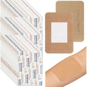 60 Pcs Large Bandages 3 X 2 Inch Wound Care Flexible Adhesive Bandages Latex Free Fabric for and Protect Wounds Large Size for First Aid Wound Care Assorted in Saudi Arabia