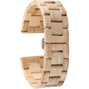for Quick Release Wood Watch Band 20mm 22mm, Eco-Friendly Natural Hardwood Replacement Wrist Strap for Men & Women in Saudi Arabia