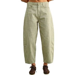 Miou Muse - High Rise Curved Leg Barrel Jeans - (26" Inseam) -P3820 - Includes Official Tag in Saudi Arabia