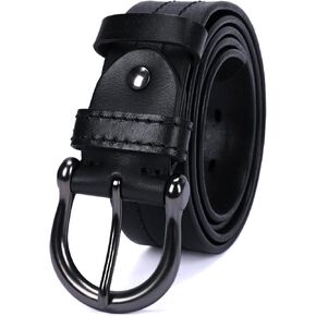 Mens Belts Soft Italian Vegetable Tanned Leather Cowboy Casual Jean Belt 1.5 Wide 7 Holes Gift Box Packaging in Saudi Arabia