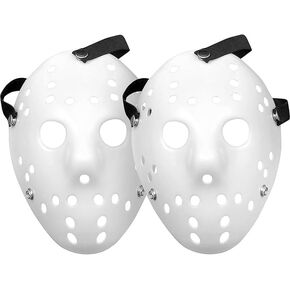 2 Pack Halloween Hockey Mask, DIY Full Face Horror Hockey Mask Masquerade Cosplay Prop Party Costume Mask in Saudi Arabia