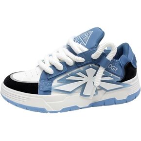 Men's Casual Sneakers – Lightweight Athletic Walking Shoes with Thick Cushioned Sole, Breathable Diamond Pattern Design, Low-Top Lace-Up in Saudi Arabia