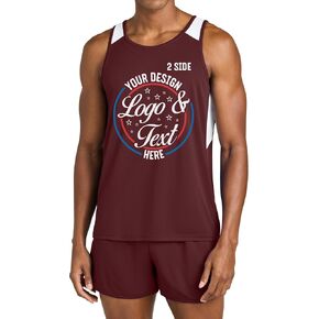 TEEAMORE Personalized Track & Field Athletic Shirt with Name, Text & Image in Saudi Arabia