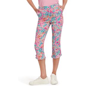 Stella Parker Women's Pull-on Ruffle Hem Crop Pant – UPF 50+, Stretch Fabric, Front & Back Pockets in Saudi Arabia