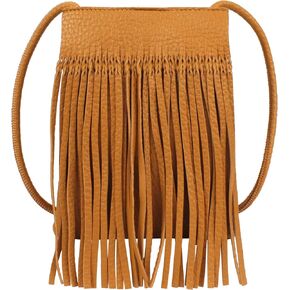 Reberomantic Women's Mini Fringed Crossbody Shoulder Bag Leather Cellphone Bag Tassel Wallet Purse in Saudi Arabia