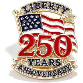 الذهب 250th الذكرى التذكارية التلبيب دبوس الولايات المتحدة الأمريكية الوطنية خمر المينا بروش 1776-2026 4th من يوليو دعوى الملابس والاكسسوارات in Kuwait