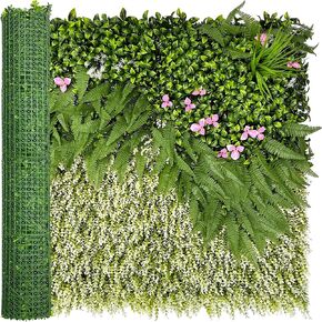 ODTORY Artificial 3D Plant Wall Panels: 60"x20" UV-Anti Faux Grass Wall Backdrop Boxwood Ivy Fence Privacy Screen Fake Greenery Leaf Hedge for Outdoor,Indoor,Garden,Backyard and Home Decor in Saudi Arabia