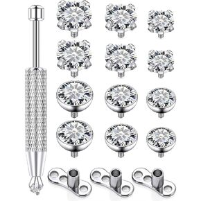 14G CZ Dermal Tops 316L Surgical Steel Internally Threaded Cubic Zirconia Silver Base Dermal Anchor Tops Dermal Piercing Dermal Kit Piercing Jewelry CZ Size 2mm 3mm 4mm in Saudi Arabia