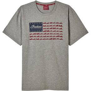 Indian Motorcycle Men's Flag Bikes Print T-Shirt, Gray - 2866366 in Saudi Arabia