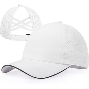 Women's High Ponytail Hats Reflective Baseball Cap Lightweight Quick Drying Mesh Sports Hat for Running Golf in Kuwait