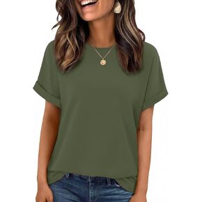 StunShow Women Short Sleeve Shirts Summer Tops Classic Blouses Dressy Casual 2026 in Kuwait