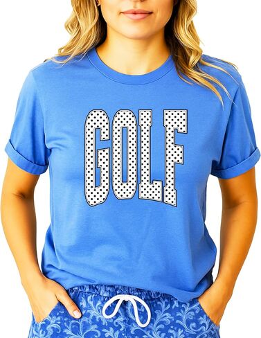 Olive Loves Apple Polka dot Golf Graphic T-Shirt for Girls and Women - Cute Golf Lover Outfit in Kuwait