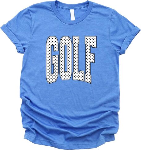 Olive Loves Apple Polka dot Golf Graphic T-Shirt for Girls and Women - Cute Golf Lover Outfit in Kuwait