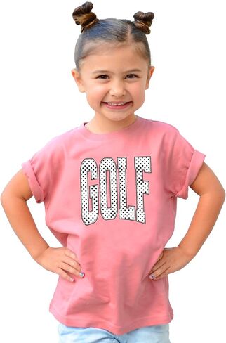 Olive Loves Apple Polka dot Golf Graphic T-Shirt for Girls and Women - Cute Golf Lover Outfit in Kuwait