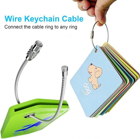 15 Pack 6 Inch Stainless Steel Wire Keychain Cables with Plastic Sleeve, Heavy Duty Wire Key Rings Loops for Luggage Tags ID Tag Keepers Keys Kitchen Utensils Duster in Saudi Arabia