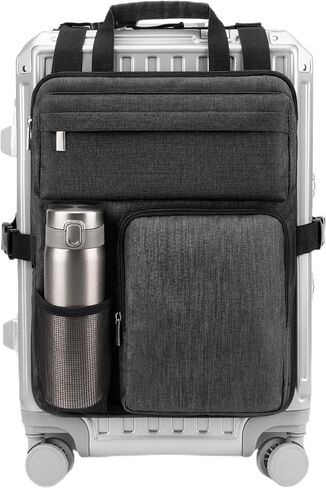BS-VOG Over Luggage Organizer for Carry On Bag with Cup Holder, Travel Organizer for Suitcase, Adjustable Straps Suitcase Bag, Carry On Storage for Laptop, Fits 20-28 Inch Luggage in Saudi Arabia