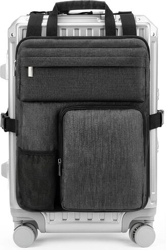 BS-VOG Over Luggage Organizer for Carry On Bag with Cup Holder, Travel Organizer for Suitcase, Adjustable Straps Suitcase Bag, Carry On Storage for Laptop, Fits 20-28 Inch Luggage in Saudi Arabia