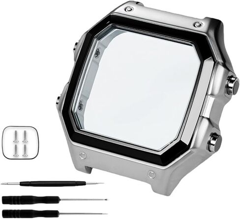 لساعة كاسيو 3299 AE-1200WH حافظة ساعة معدلة AE1200 من الفولاذ المقاوم للصدأ حافظة معدنية مع حلقة مقاومة للماء باللون الأسود والفضي in Kuwait