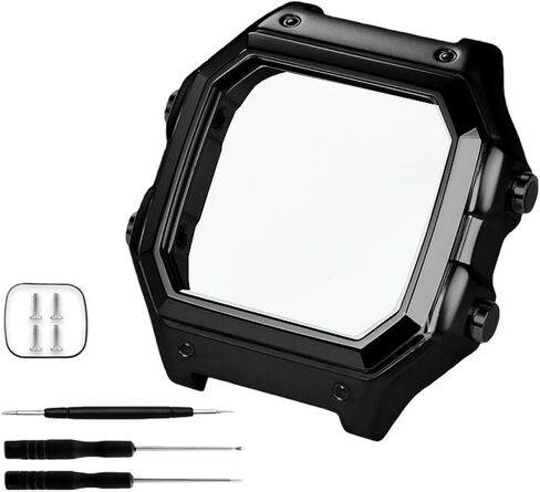 لساعة كاسيو 3299 AE-1200WH حافظة ساعة معدلة AE1200 من الفولاذ المقاوم للصدأ حافظة معدنية مع حلقة مقاومة للماء باللون الأسود والفضي in Kuwait