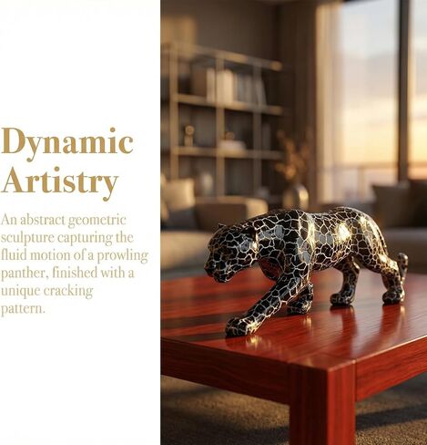 Cheetah Statue, Home Decor, Leopard Decor, Funny Desk Decor, Figurines, Resin Material, Extremely Unique Gifts, Suitable for Indoor and Outdoor Use in Saudi Arabia