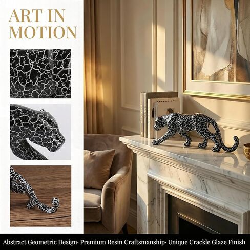 Cheetah Statue, Home Decor, Leopard Decor, Funny Desk Decor, Figurines, Resin Material, Extremely Unique Gifts, Suitable for Indoor and Outdoor Use in Saudi Arabia