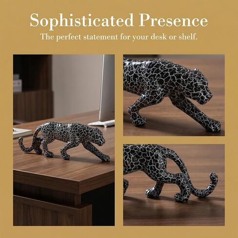 Cheetah Statue, Home Decor, Leopard Decor, Funny Desk Decor, Figurines, Resin Material, Extremely Unique Gifts, Suitable for Indoor and Outdoor Use in Saudi Arabia