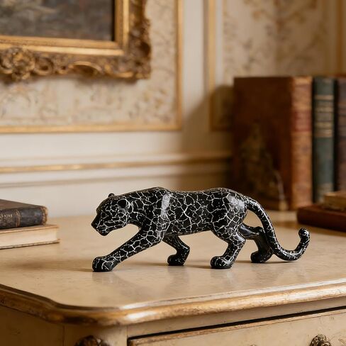Cheetah Statue, Home Decor, Leopard Decor, Funny Desk Decor, Figurines, Resin Material, Extremely Unique Gifts, Suitable for Indoor and Outdoor Use in Saudi Arabia