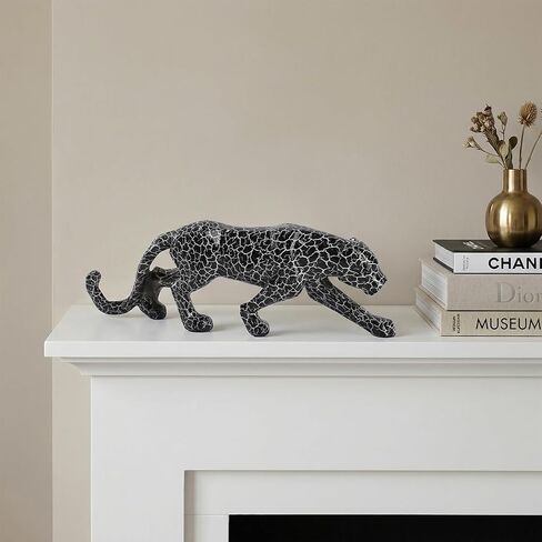 Cheetah Statue, Home Decor, Leopard Decor, Funny Desk Decor, Figurines, Resin Material, Extremely Unique Gifts, Suitable for Indoor and Outdoor Use in Saudi Arabia