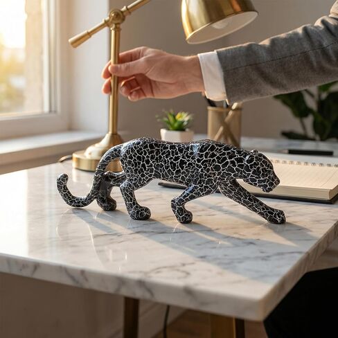 Cheetah Statue, Home Decor, Leopard Decor, Funny Desk Decor, Figurines, Resin Material, Extremely Unique Gifts, Suitable for Indoor and Outdoor Use in Saudi Arabia