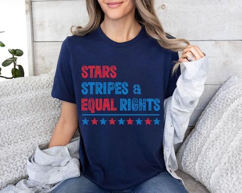 Stars Stripes and Equal Rights Shirt, Equal Rights Shirt, Liberal Tee, Feminism Shirt, Women Rights T-Shirt in Kuwait