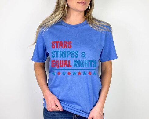 Stars Stripes and Equal Rights Shirt, Equal Rights Shirt, Liberal Tee, Feminism Shirt, Women Rights T-Shirt in Kuwait