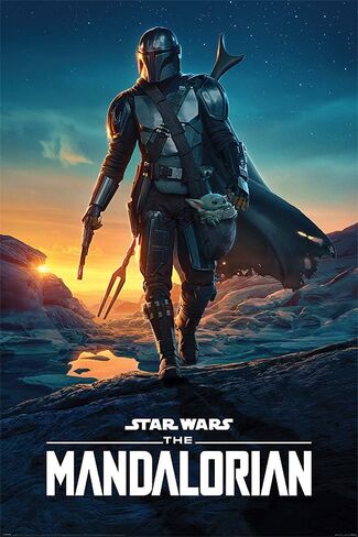 POSTER STOP ONLINE Star Wars: The Mandalorian - TV Show Poster (Mando Walking At Dusk/Nightfall) (Size: 24" x 36") in Saudi Arabia