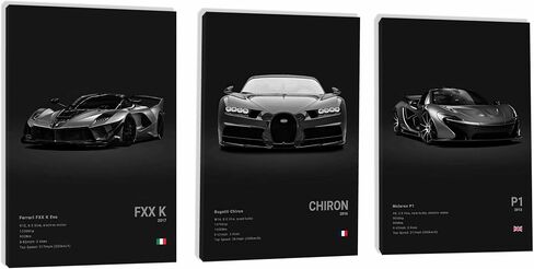 zyfmyc Car Poster Wall Art For Men Set of 3 Framed Car Posters Room Aesthetic Black Canvas Prints Modern Painting Pictures Bedroom Living Room Boys Room Home Decor 12x16 in in Saudi Arabia