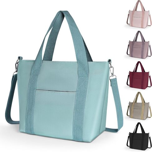 Geestock Small Tote Bag for Women Small Tote Bag with Zipper, Lightweight Nylon Crossbody Totes Purses Shoulder Handbags in Saudi Arabia