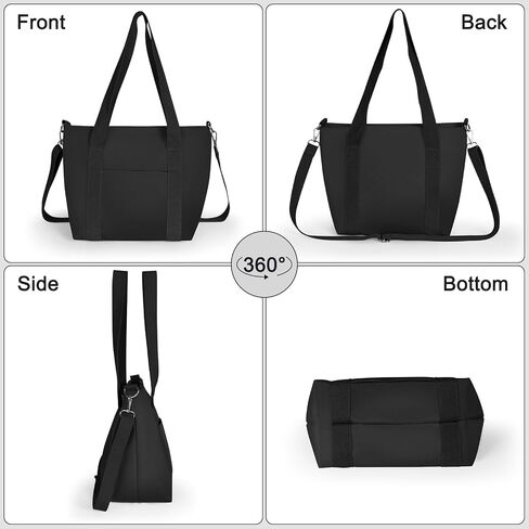 Geestock Small Tote Bag for Women Small Tote Bag with Zipper, Lightweight Nylon Crossbody Totes Purses Shoulder Handbags in Saudi Arabia