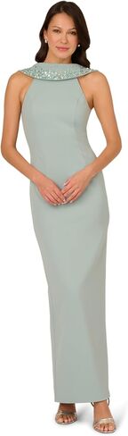Adrianna Papell Women's Embellished Roll Neck Gown in Kuwait