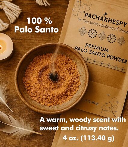 Palo Santo Incense Powder 4 oz Natural from Peru Ethycally Harvested for Smudging and Homemade Incense Bursera Graveolens Wood in Saudi Arabia